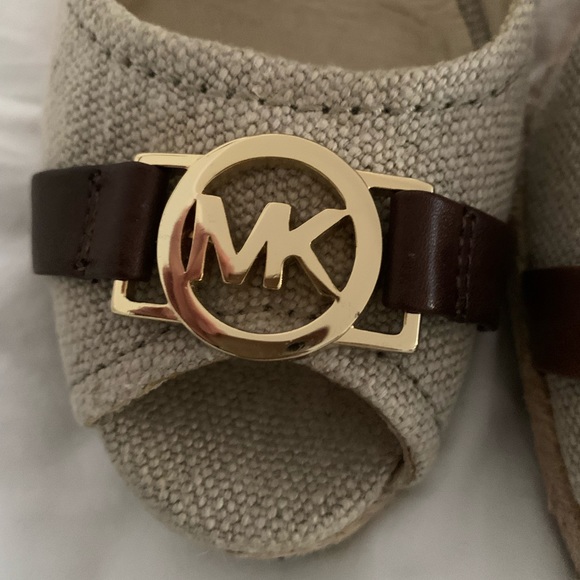 MICHAEL KORS LINEN espadrille wedges womens size 10 - Picture 2 of 15